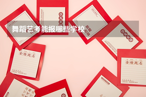 舞蹈藝考能報(bào)哪些學(xué)校