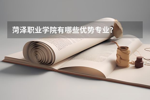 菏澤職業(yè)學院有哪些優(yōu)勢專業(yè)？