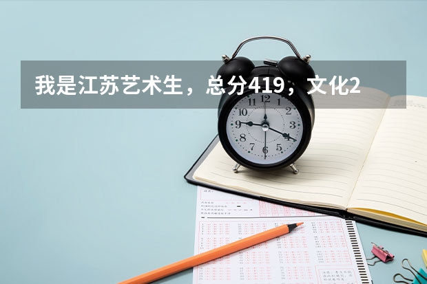 我是江蘇藝術(shù)生，總分419，文化217，專業(yè)202，能上什么本科學(xué)校嗎？