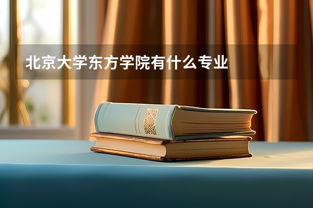 北京大學東方學院有什么專業(yè)