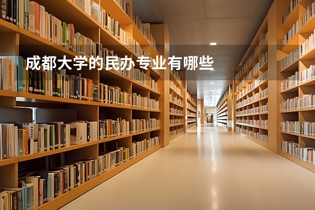 成都大學(xué)的民辦專業(yè)有哪些